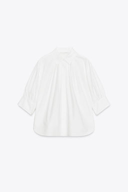 PLEATED PUFFED SLEEVE SHIRT ZW COLLECTION