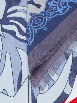 Платок жен. шелк+шерсть+мод 120х120 E16-8371-07 - Eleganzza фото 2