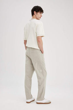 Брюки прямого кроя из смесового льна Relax Fit - Defacto фото 9