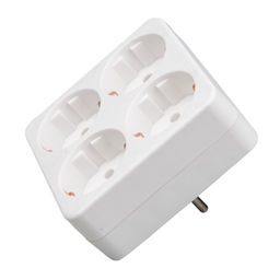 S-GES4-16S WHITE Разветвитель сетевой, с/з. 4 гнезда. 16А, 3500Вт. Белый. ТМ Uniel