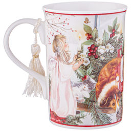 КРУЖКА LEFARD CHRISTMAS 320 МЛ ПУАНСЕТТИЯ (КОР=36ШТ.) фото 3