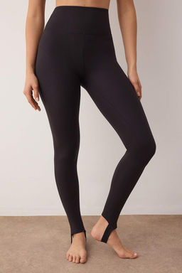 Siyah F?rcal? Soft Kumas Fuzo Spor Tayt THMAW26TY00018