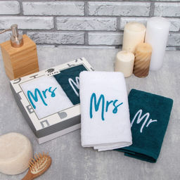 Набор полотенец Mr&Mrs 35х50 см-2 шт, 100% хлопок, 350 г/м2