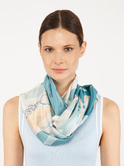 Палантин жен. виск+шелк 70х180 LG34-816-14 - Labbra фото 4