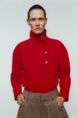 HIGH NECK WRAP SHIRT - Zara фото 8