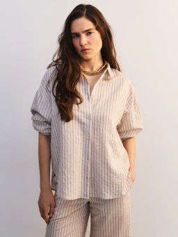 Блуза оверсайз из вискозы с длинным рукавом ZR2605012013-60 / Zarina