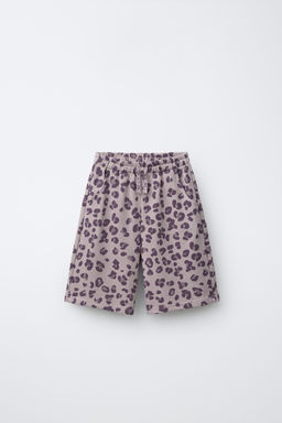 BERMUDA FELPA ANIMAL PRINT / Morado - Zara фото 4