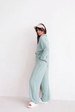 9986 Брюки-палаццо светло-аквамариновые летние - Martichelli фото 5