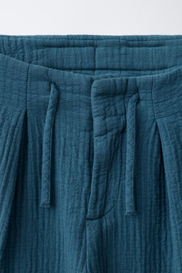 PANTAL?N BALLOON TEXTURA / Azul?n - Zara фото 3