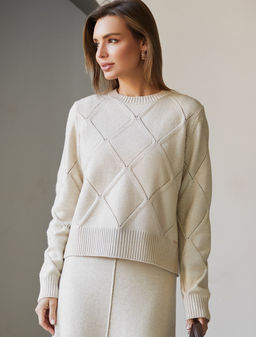 Джемпер из пряжи с кашемиром