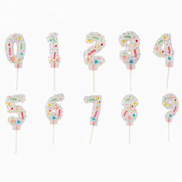 Воздушные шары фольгированные 5" «Цифры-топперы», на палочке