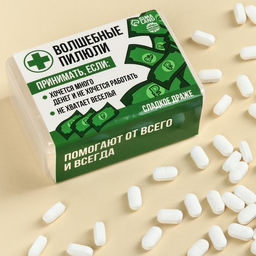Конфеты-таблетки в таблетнице Волшебные пилюли, 50 г.