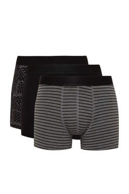 Erkek Cizgili 3lu Boxer - Defacto фото 3
