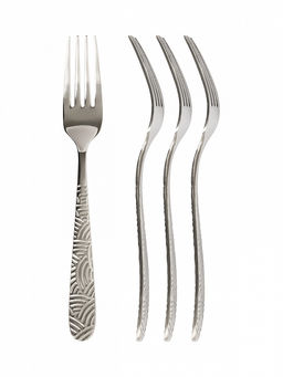 Набор столовых приборов 16 шт. серебро нержавеющая сталь - Denastia фото 6