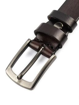 Мужской кожаный ремень Dierhoff ДРК 3050/1-30 Коричневый - Sergio valentini фото 3