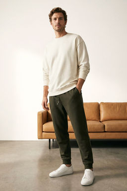 Haki Basic Regular/Normal Kesim Lastik Paca Jogger Esofman Alt? TMNSS20EA0053