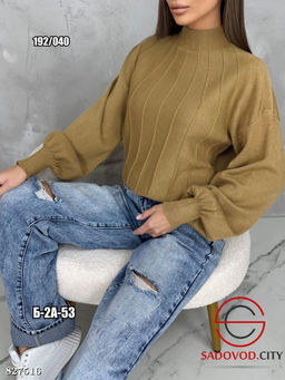 Свитер женский однотонный