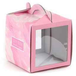 Цена за 5 шт. Коробка кондитерская с окном, сундук, «Нежные краски», 20×20×20 см