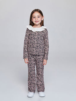 ?i?ek Desenli K?z ?ocuk Ti??rt