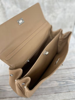 Женская кожаная сумка-портфель 8399-3 Бежевый - Sergio valentini фото 5