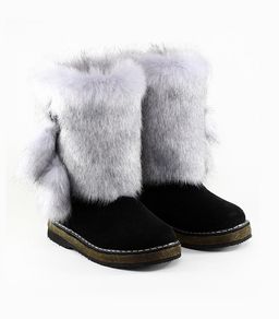 Подростковые, голубая норка, войлочная подошва,