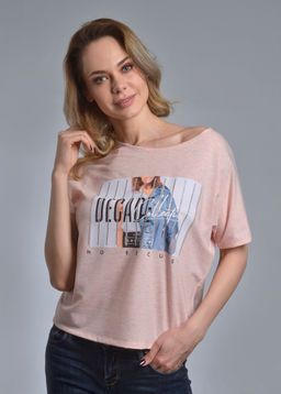 Футболка женская СТАЙЛ (светло розовый №2 )