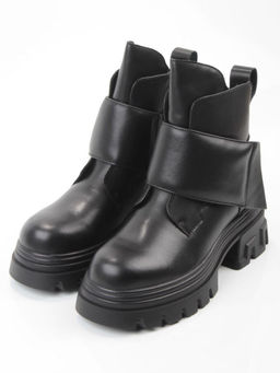 04-PAS148-1Z BLACK Ботинки зимние женские (натуральная кожа, 100% шерсть)