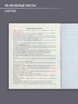 Цена за 5 шт. Предметная тетрадь по географии Calligrata TOP «Журнал», 48 листов, в клетку, со справочным материалом, картонная обложка