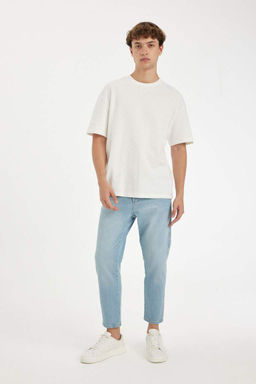 Узкие укороченные джинсовые брюки с нормальной талией и узкими штанинами - Defacto фото 6