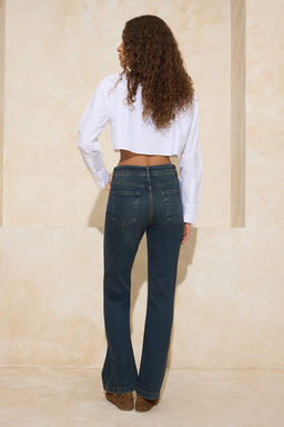 Yesil Yuksek Bel Comfort/Esnek Flare Jeans TWOSS26JE00022 - Trendyolmilla фото 10