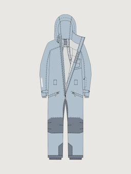 Комбинезон 8з6026 лед/светло-серый