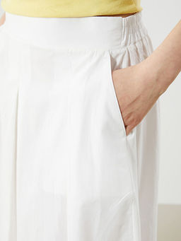 Beli Lastikli Pileli Etek