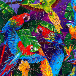 Пазл деревянный фигурный Тропическая сказка, сложный - Puzzle фото 12