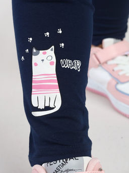 CRB wear / CWKG 90271-45 Комплект для девочки (футболка, брюки модель легинсы),сиреневый  фото 3