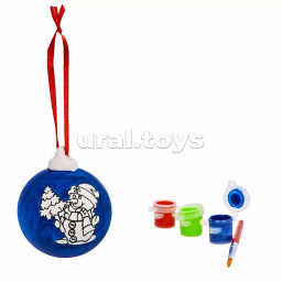 Мой благотворительный взнос в Коробку Храбрости -Набор для творчества "Ёлочные украшения. Шар со снеговичком"