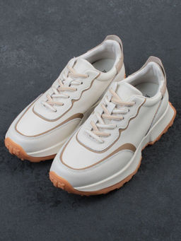 03-YC353-1 BEIGE Кроссовки женские (натуральная кожа) - Фабричный китай фото 4