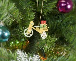 Елочная игрушка - Детский велосипед с багажником 290-3 Star