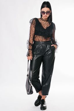 NOBBY, Женские брюки 704К-500 (черный) (эко-кожа)  фото 2