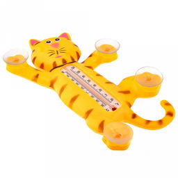 Термометр уличный +50-30С "Котик" 26,3х14,5см, на присосках, пластик, в п/эт пакете на картоне (Китай)