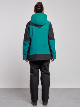 Горнолыжный костюм женский большого размера зимний темно-зеленого цвета 02366TZ - Chunmai фото 4