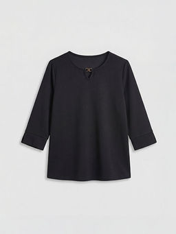 Bisiklet Yaka Soft Touch Bluz