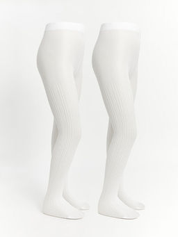 Desenli K?z ?ocuk ?nce K?lotlu ?orap 2li