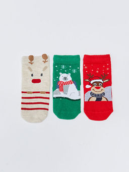 Y?lba?? Temal? Erkek Bebek Soket ?orap 3l? - Waikiki фото 3