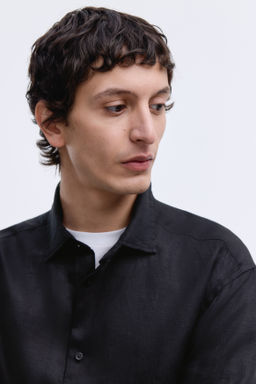 Camisa de lino Slim Fit - H&m фото 11