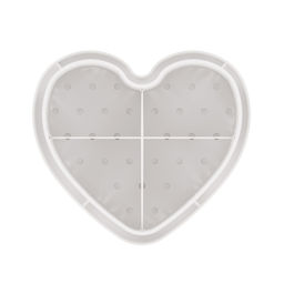 Цена за 2 шт. Подставка под столовые приборы "Сердце" белый М6252