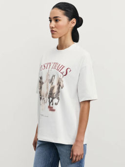 Футболка оверсайз с принтом / Zarina фото 5