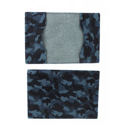 Обложка для паспорта Croco-П-1100 натуральная кожа синий флотер камуфляж (126) 264577