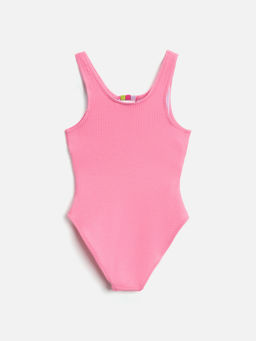ACOOLA / Купальник детский для девочек Young неоновый розовый фото 2