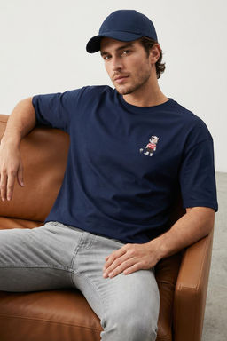 TRENDYOL MAN Siyah Unisex Regular/Normal Kesim Ay?c?k Bask?l? %100 Pamuklu T-Shirt TMNSS25TS00161 - Trendyolmilla фото 44