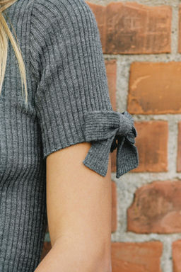 RIBBED KNIT SWEATER WITH BOWS - Zara фото 4